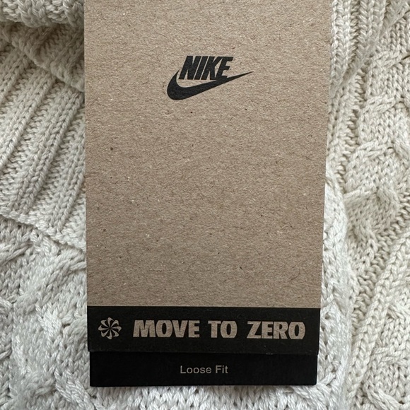 Nike Life Cable Knit Turtleneck Sweater Off White Bone FB7770-072 Men’s - Picture 7 of 9